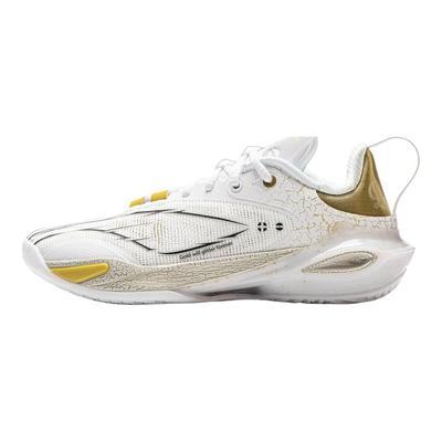 Li Ning Kinder Basketball Bequeme Weiche Mode Low Top Basketballschuhe Kinder Sneaker Standard-Weiß YKBV064-1