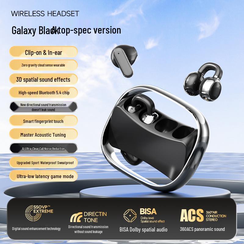 2026 Q9 Rotating Dual Wireless Clip-on Bluetooth Headphones