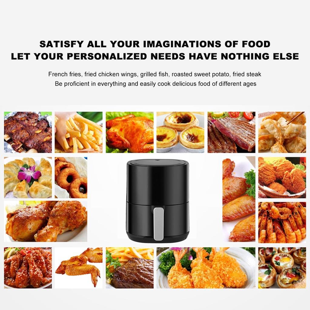 5L 360 Degree 220V Smart Electric Air Fryer Oven Home Cooking LCD Display Baking Deep Fryer Without Oil Electric Deep Fryer French Fries Cooker
