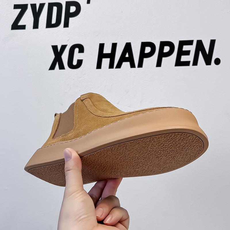 Tooling Martin Boots Men's Autumn Short Boots Platform High Top Men's Shoes One Pedal British Chelsea Boots 1202-A