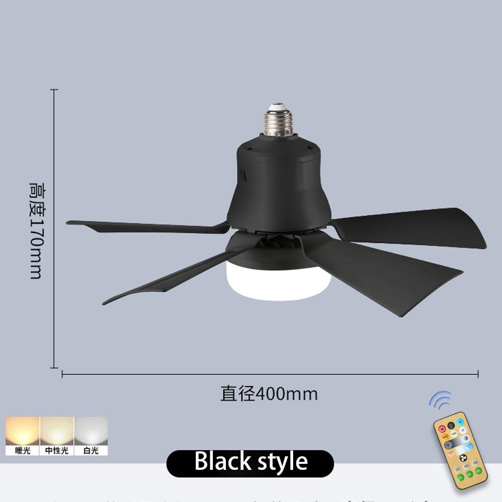 

Светодиодный потолочный вентилятор с подсветкой, пультом дистанционного управления, регулируемой яркостью, 30 Вт, цоколь E27, современные интеллектуальные беспроводные вентиляторы, освещение для спальни и гостиной чёрный