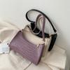 Retro Crocodile Pattern Shoulder Bag For Women Pu Leather Armpit Bag France Clutch Bag Casual Female Clutch Handbags Purse Tote Quality