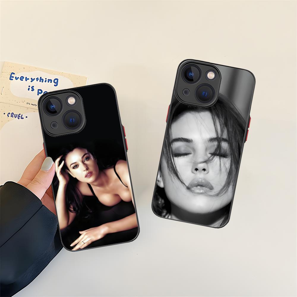 Monica Bellucci Mobile Phone Case for iPhone 16 15 14 13 12 11 X XR XS 8 7 Pro Max Plus Mini Colour Printing Silicone Smartphone