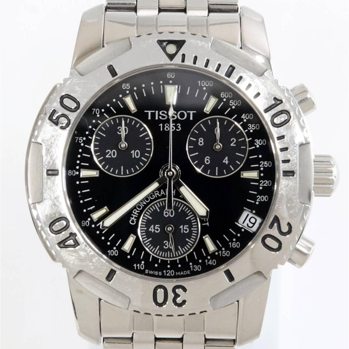Used TISSOT PRS200 T362/462K Chronograph Men s Quartz Black Dial