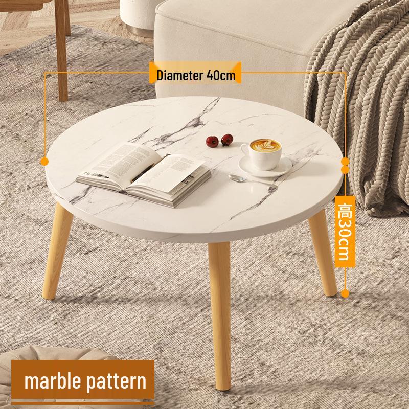 Round Coffee Table - Small, Stylish, Minimalist Side Table for Home, Balcony, or Sofa.
