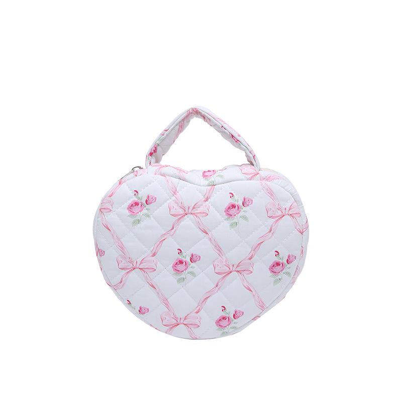 Large Capacity Quilted Cotton Floral Travel Bag