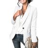 Women's Fashion Casual Solid Color Lapel Long Sleeve Slim Fit Button Small Jacket