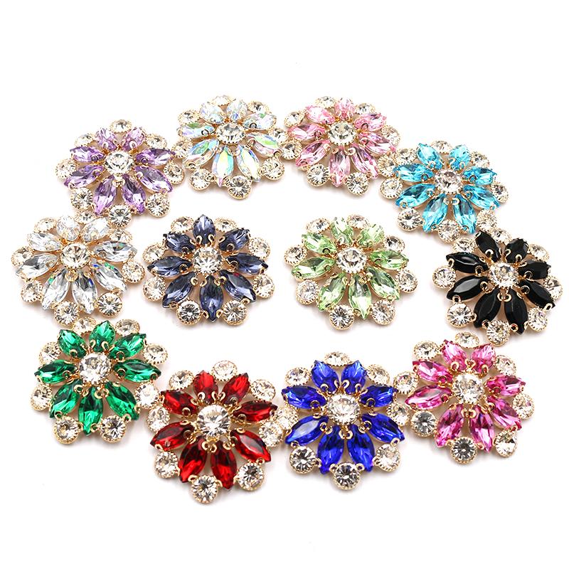 LKERAN5PCS37 * 37MM Circular Diamond Inlaid Acrylic Horse Eye Used For Clothing Buttons, Bow Hair Accessories, Jewelry Accessor
