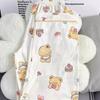 Soft cute princess wind sweet cute honey bear pajamas women's summer short-sleeved shorts two-piece cardigan loungewear