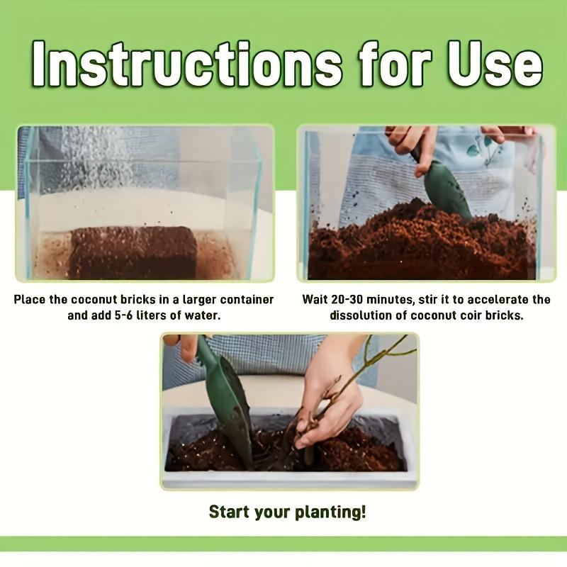 Cegły z włókna kokosowego - niska przewodność elektryczna i zrównoważone pH, kwadratowy kształt do ogrodnictwa i sadzenia w glebie z włókna kokosowego