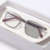 High Definition Photochromic Myopia Glasses Square Full-Frame Business Ultra-Lightweight Eyewear Minus Diopter 0 To -4.0