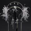 Feather Fabric 3D Bridal Crown Headband – Wedding Hair Accessory