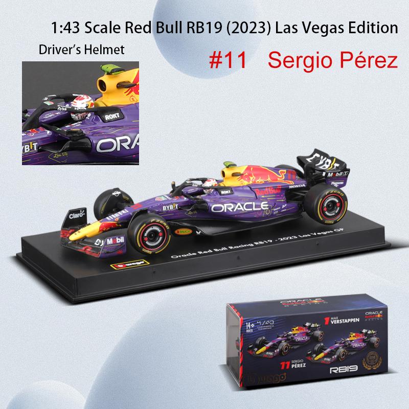 Burago 1:43 Rb20 F1 Red Bull Racing Tag Heuer Rb19 Miami #1 Verstappen #11 Perez Legierung Auto Die-Cast Modell Spielzeug