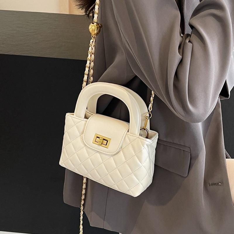 New Versatile Shoulder Bag Feel Chain Crossbody Bag Fashion Rhombus Handbag Bag