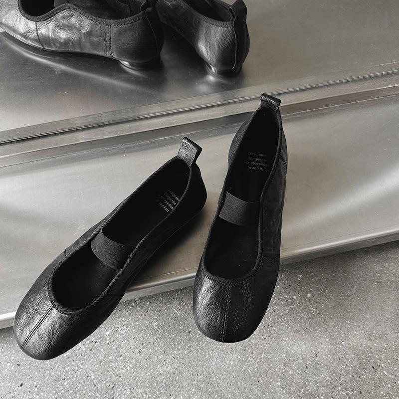 

New women s casual single shoes non-slip soft sole comfortable sheepskin women s shoes low-top single shoes women s shallow mouth foot loafers 40