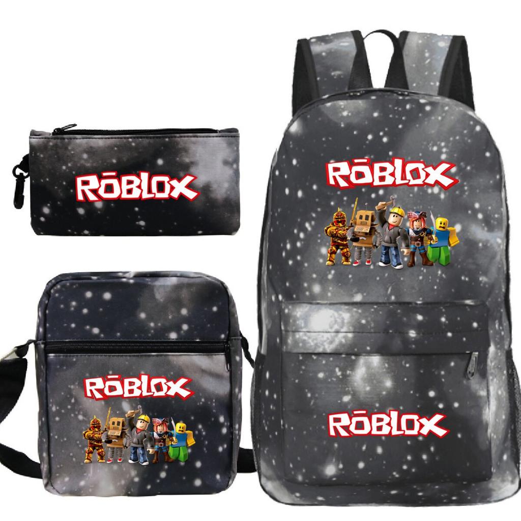 Primary And Secondary School Students Casual Schoolbag Three-Piece Cartoon Game Merchandise Printed Children'S Fashion Backpack