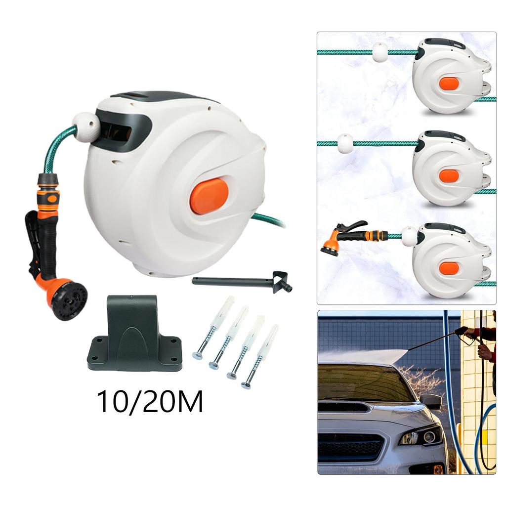 Hose Reel, 7 Pattern Tail, Slow Rewind System, Auto to Water
