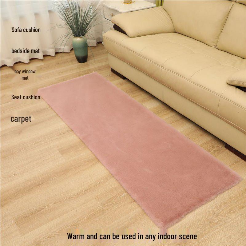 Rabbit Fur Style Bedside Sofa & Coffee Chair Carpet - Perfect for Children's Room, Bathroom, or Entrance