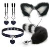 Anal Sex Toys Fox Tail Butt Plug Sexy Plush Cat Ear Headband With Bells Necklace Set Massage Sex Toys For Women Couples Cosplay