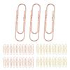 20 Pcs Pen Clip Metal Strong Clamping Force Anti Lost Paper Clip Pencil Holder for School Office