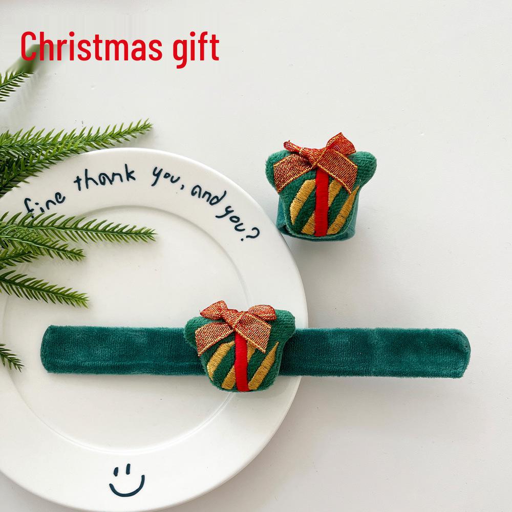 Cartoon Christmas Plush Snap Bracelet for Kids – Cute Holiday Accessory