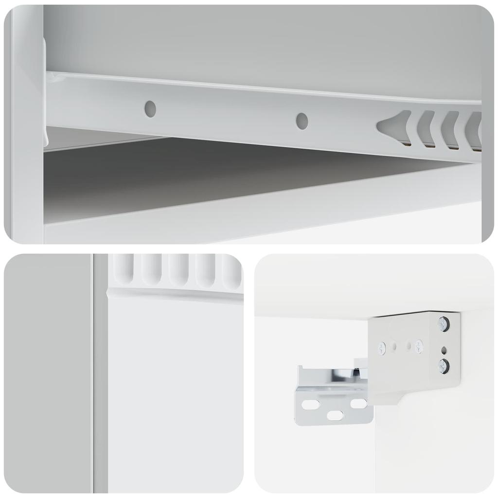 Wall Mounted Side Table White 87.5 x 34.5 x 17 cm