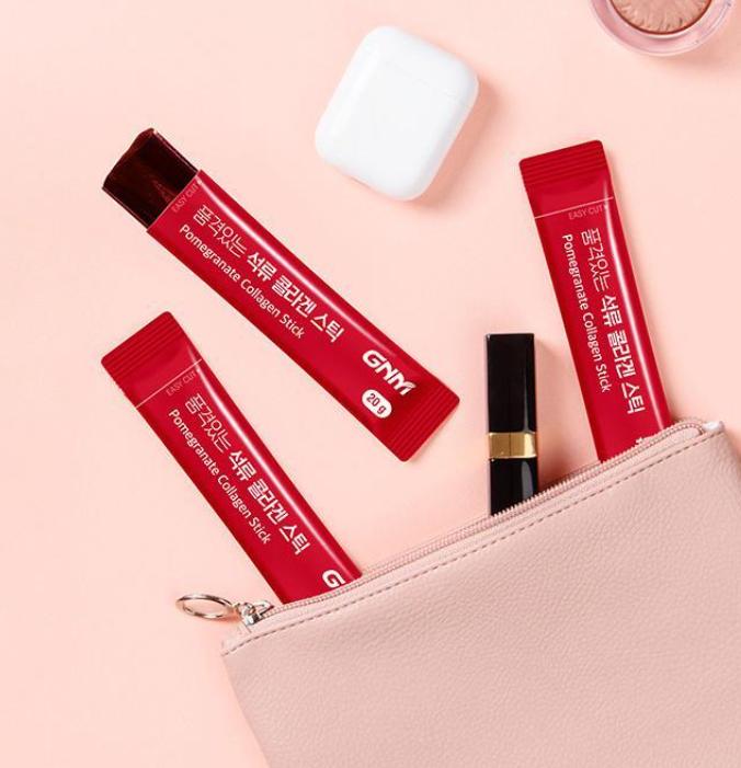 GNM Pomegranate Collagen Jelly Stick – Skin Elasticity & Beauty Support (15 Sticks)