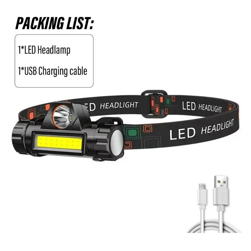 

Налобный фонарь Налобный фонарь Водонепроницаемый 2500 лм COB LED Налобный фонарь Встроенный USB Перезаряжаемый Аккумулятор 18650 Рабочий свет Boxed-8W