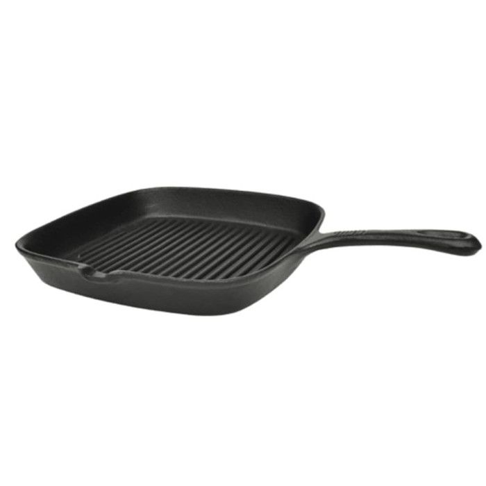 VidaXL Poêle grille en fonte 24x23 cm