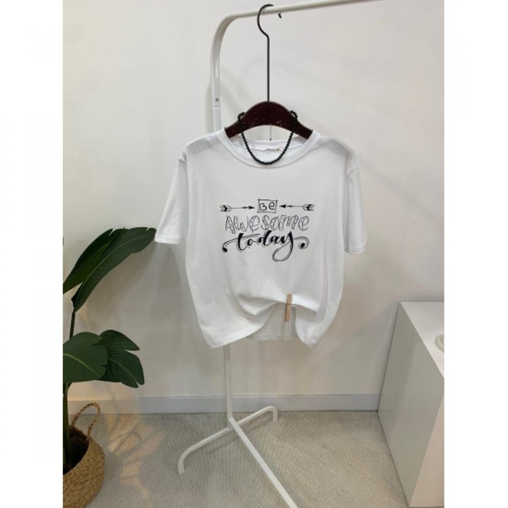 C S In The Room La Ru GliTTer leTTerIng ShorT Sleeve T ShirT 3 ColorS