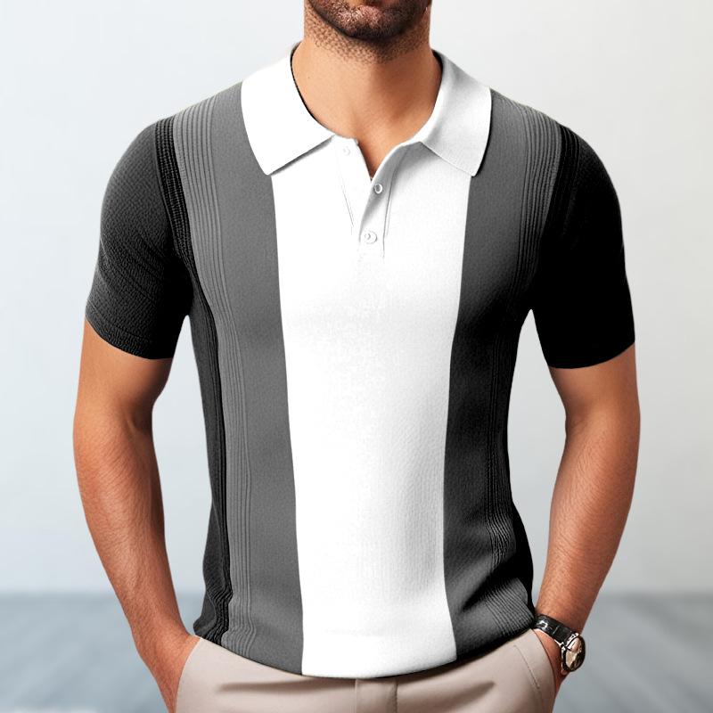 

Новая мужская рубашка поло из чистого хлопка с приспущенными плечами, высококачественная, свободная посадка для фитнеса, универсальная для ежедневных упражнений, повседневная, с короткими рукавами 2XL чёрный