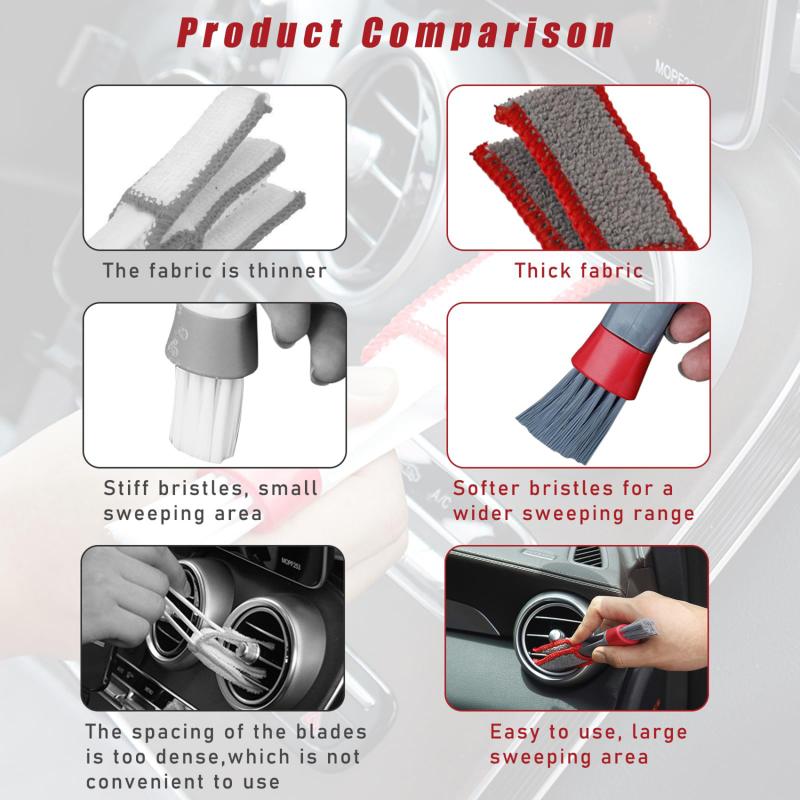 Car Air Vent Brush Air Conditioning Cleaning Brush Soft Bristle Clean Dust Car Wash Dust Sweeping Tool Brush