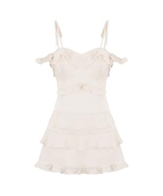 Odeuwonaus Frill Dress Ivory