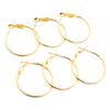 20pcs/Lot 15mm 20mm 25mm 30mm 5colors Plated Circle Round Hoop Round Big Circle Hoop Earrings DIY Women Jewelry Making