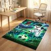 Personalized Crystal Velvet Carpet,Blue Lock Custom Printed Name, Plush Area Rug For Home Indoor Decor