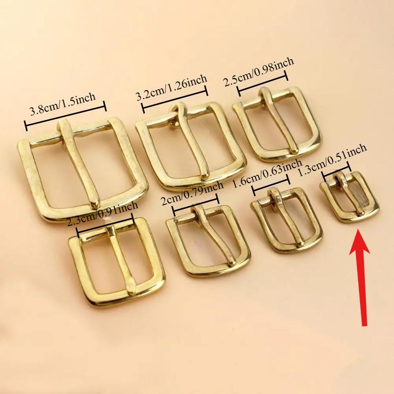 

1pcs Solid Brass Belt Buckle End Bar Heel Bar Buckle Single Pin Belt Half Buckle for Leather Craft Bag Strap Jeans Webbing