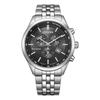 Light Powered Quartz Movement Stainless Steel Strap Men's Watches Black Dial AT2570-56E