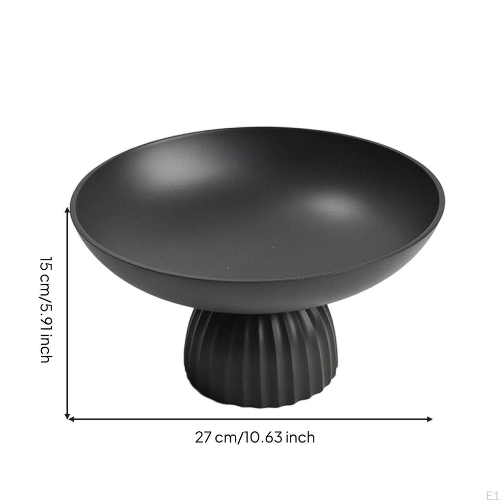Pedestal Fruit Tray Sculptural Bowl with Lustrous for Living Room