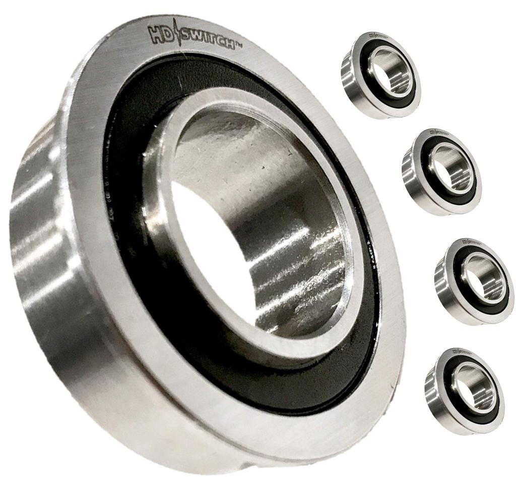 (4 Pack) HD Switch Front Wheel Bearing Bushing To Bearing Conversion Kit Husqvarna AYP Poulan Jonsered Craftsman 532124959 124959