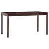 Day and Night - Day and Night Dark Brown Pine Wood Dining Table 140x70x73 Cm