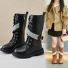 Girls' Boots New Girl Long Boots Anti Slip Girls' Single Boot Fashion Girl Martin Boot Versatile Girls' Shoes Comfort Kids Shoes