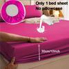 1pc Comfortable Solid Color Bedding, High Quality Fitted Sheet,30cm Deep Pocket Fitted Sheet, Easy To Machine Wash, Non-Slip Mattress Protector Cover