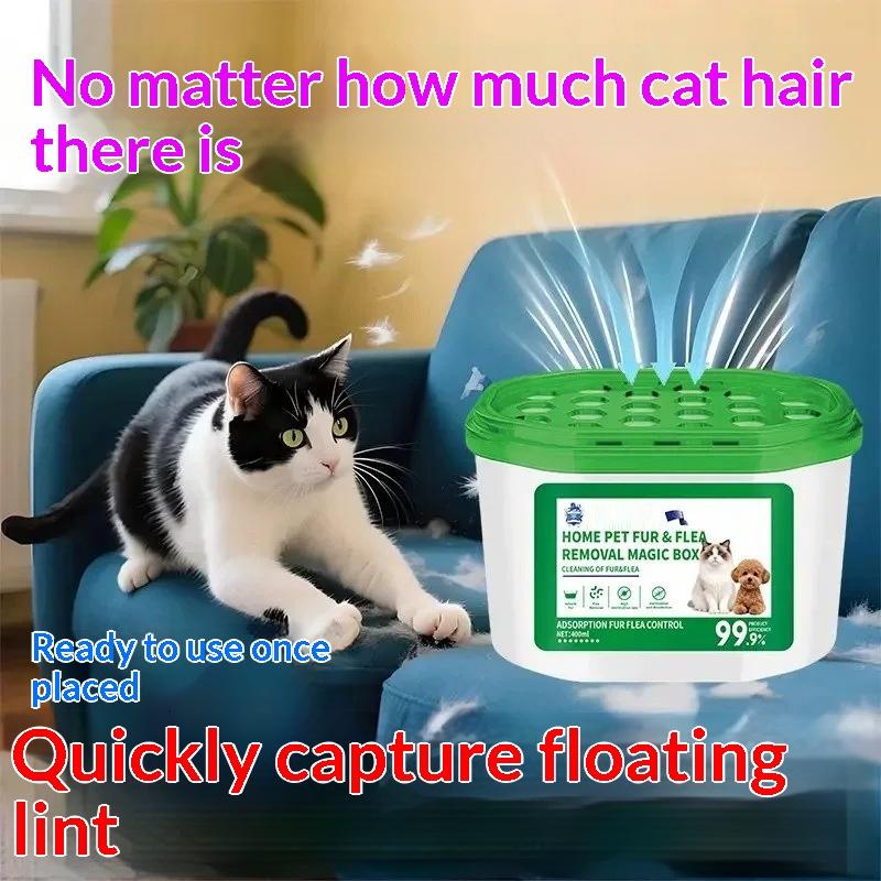 Haustiergeruchsentferner und Fellentferner Magische Box Lufterfrischer für Zuhause Katzenklo Tierhaarbereich Muffiger Geruch Absorber Neutralisator