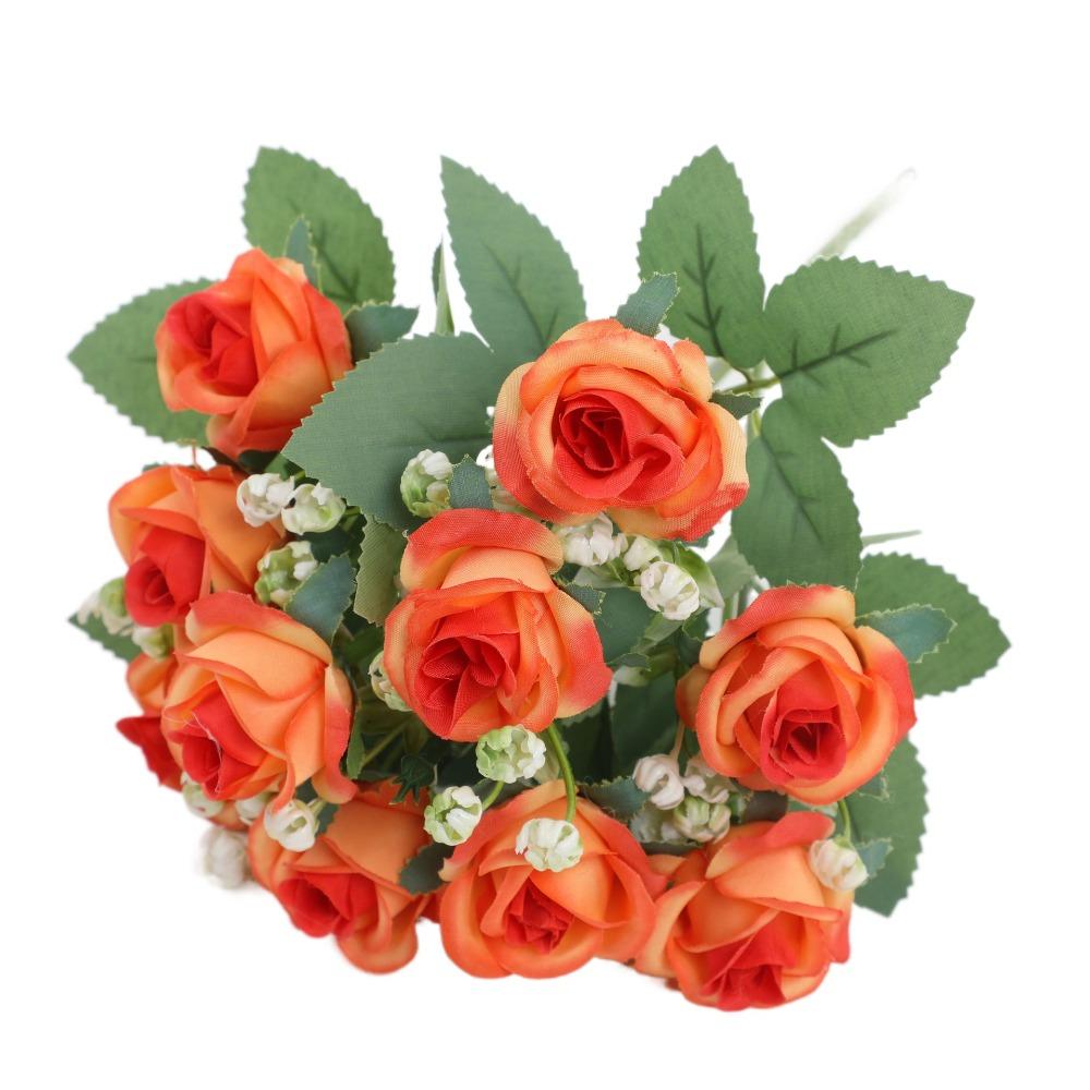 DIY Artificial Rose Bouquet 10 Heads Artificial Camellia Peony Flowers  Home Decor