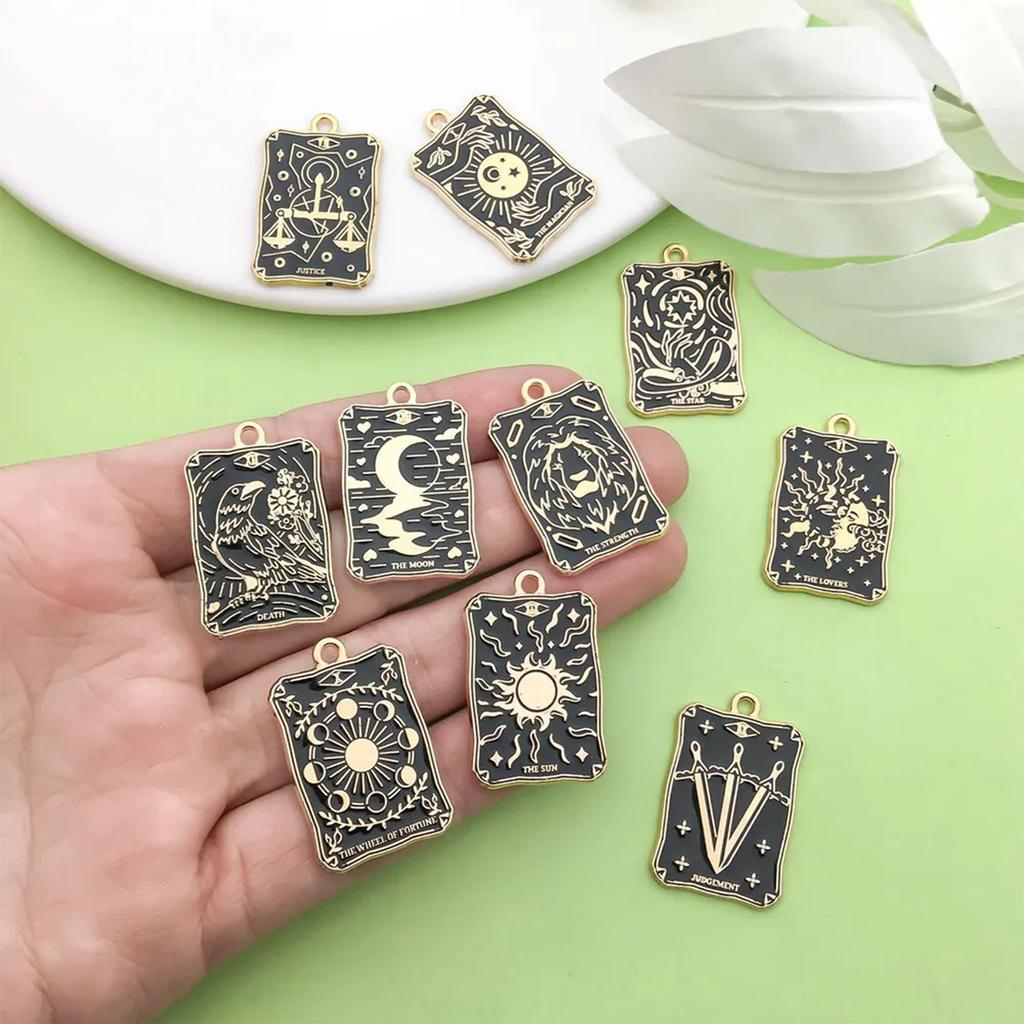 Vintage Dark Card DIY Jewelry Accessories Pendant Necklace Earrings Keychain