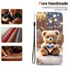 Handmade PU Leather Flip Case for Samsung Galaxy A36 (SM-A366E)- Anti-Slip Shockproof Cover with Wrist Strap & Heart/Rose Cat Designs
