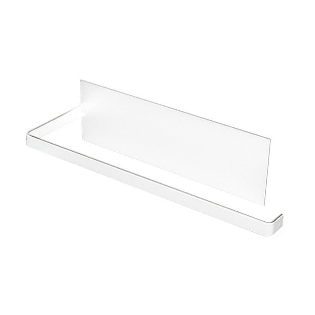 Wall Mount Paper Towel Holder Hanging Roll Paper Towel Holder Tissue Hanger Organizer Rack for Kitchen Bathroom White