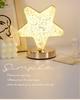 Star & Moon Night Light: USB Rechargeable Touch Lamp with Infinite Dimming and Three Colors for Bedroom