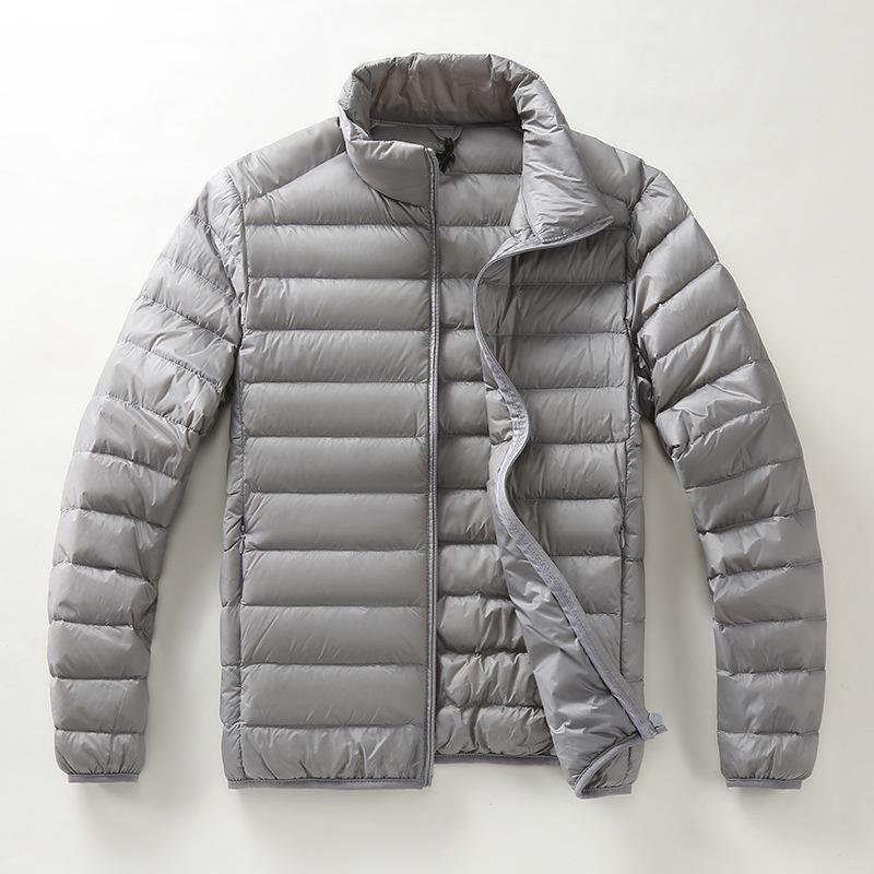 Men's Short Winter Down Jacket - 90% White Duck Down, Lightweight, Warm, Plus Size Available