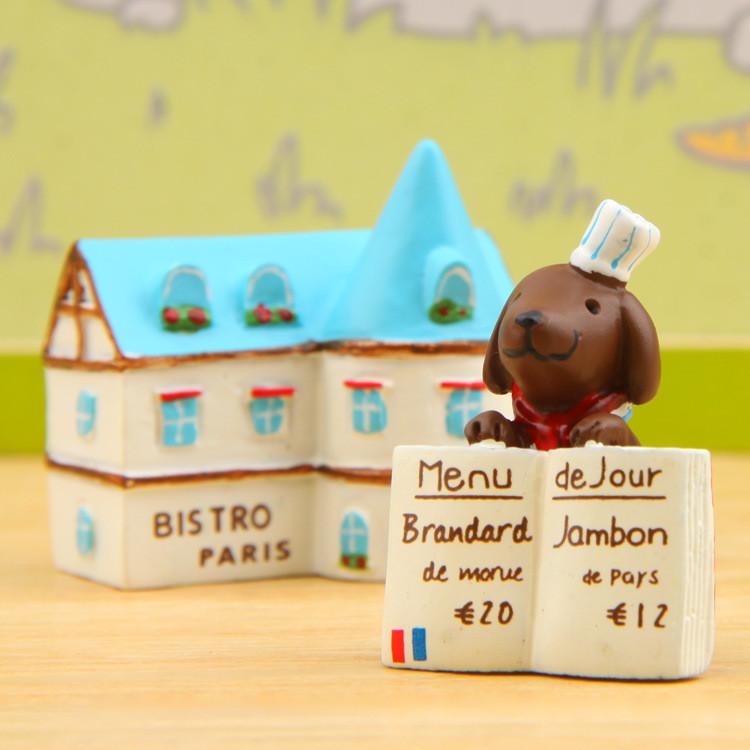 Japanese Style Resin Dog Plant Decor With Cartoon Design For Kitchen Or Restaurant Display